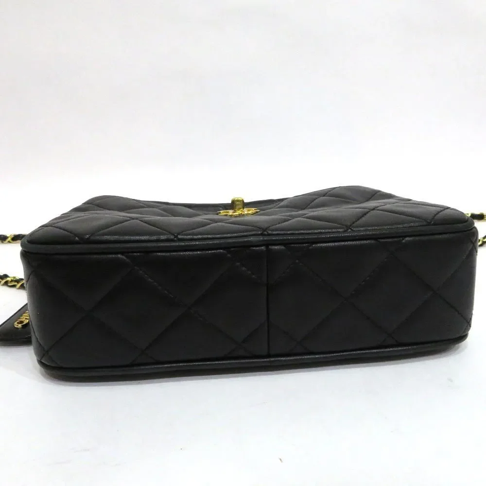 Chanel Lambskin Single Chain Shoulder Bag Matelasse Black - Picture 6 of 10